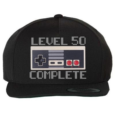 Level 50 Complete Retro Gamer 50th Birthday Wool Snapback Cap