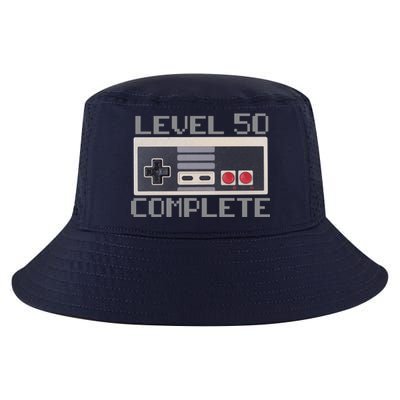 Level 50 Complete Retro Gamer 50th Birthday Cool Comfort Performance Bucket Hat