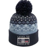 Level 50 Complete Retro Gamer 50th Birthday The Baniff Cuffed Pom Beanie