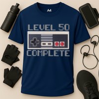Level 50 Complete Retro Gamer 50th Birthday Performance Shirt