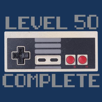 Level 50 Complete Retro Gamer 50th Birthday T-Shirt