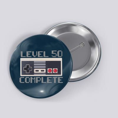 Level 50 Complete Retro Gamer 50th Birthday Button