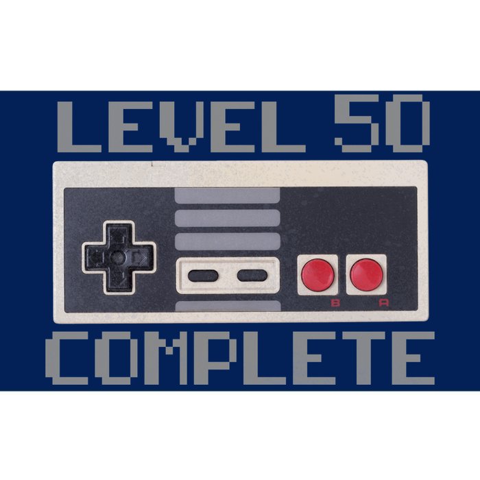 Level 50 Complete Retro Gamer 50th Birthday Bumper Sticker