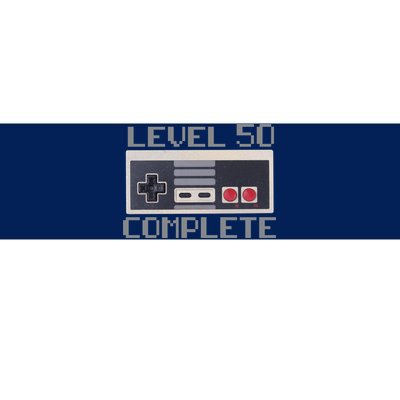 Level 50 Complete Retro Gamer 50th Birthday Bumper Sticker