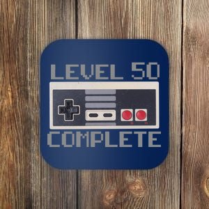 Level 50 Complete Retro Gamer 50th Birthday Coaster