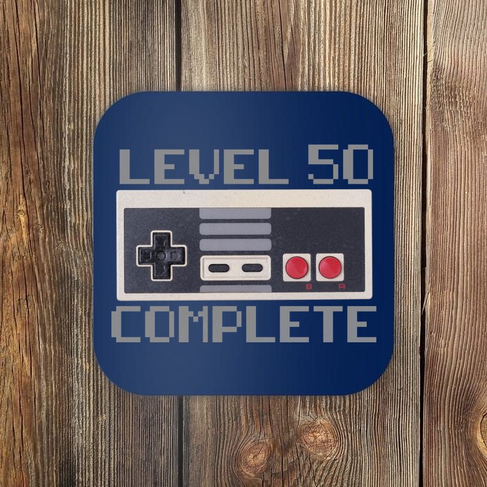 Level 50 Complete Retro Gamer 50th Birthday Coaster