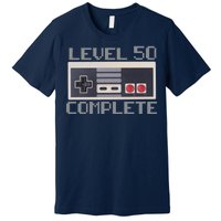 Level 50 Complete Retro Gamer 50th Birthday Premium T-Shirt