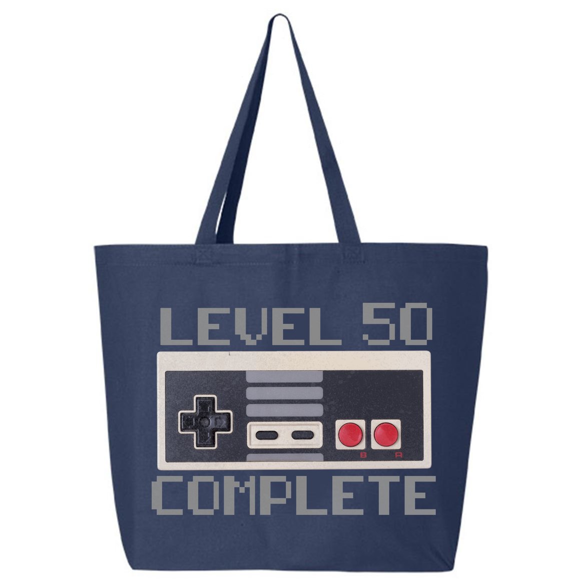 Level 50 Complete Retro Gamer 50th Birthday 25L Jumbo Tote
