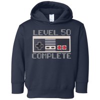 Level 50 Complete Retro Gamer 50th Birthday Toddler Hoodie