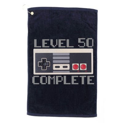 Level 50 Complete Retro Gamer 50th Birthday Golf Towel