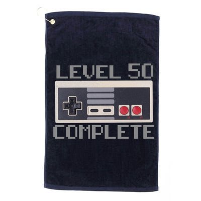 Level 50 Complete Retro Gamer 50th Birthday Platinum Collection Golf Towel