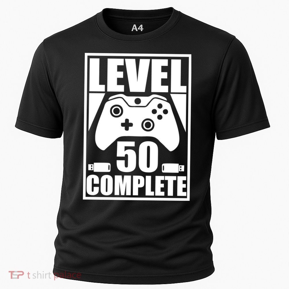 Level 50 Complete Video Gamer 50th Birthday Cooling Performance Crew T-Shirt