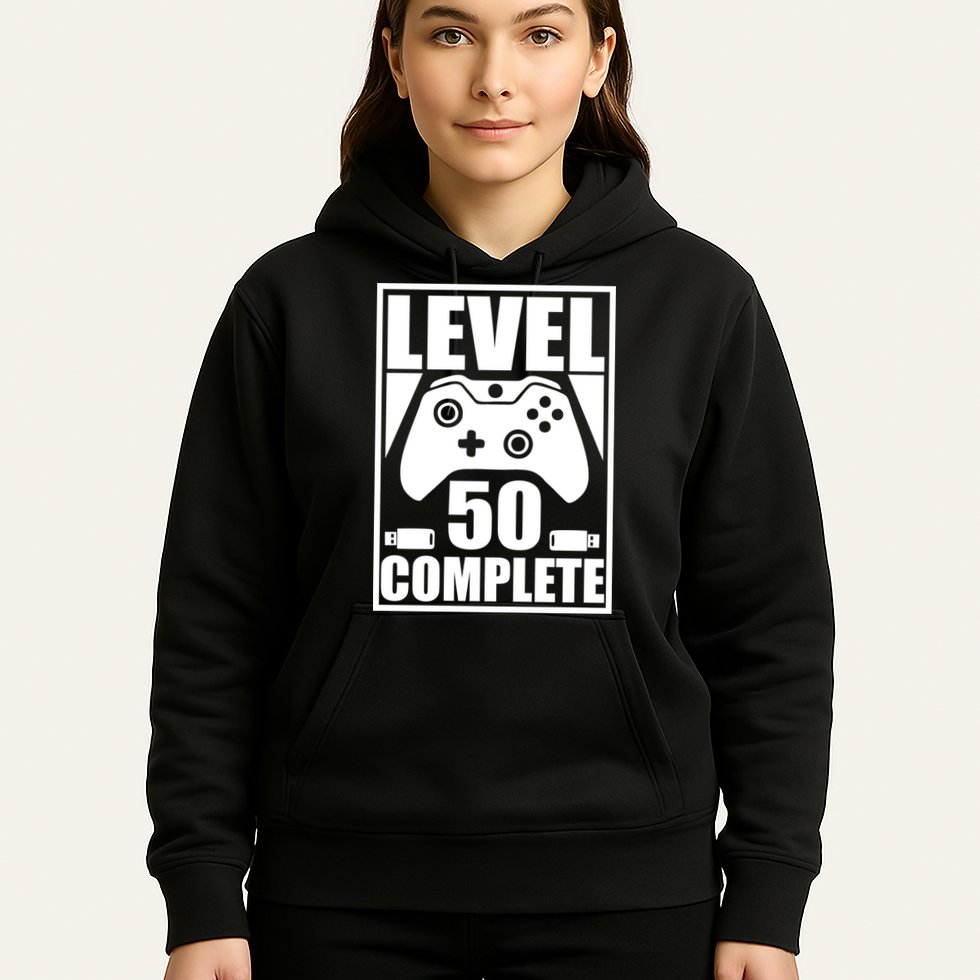 Level 50 Complete Video Gamer 50th Birthday Hoodie