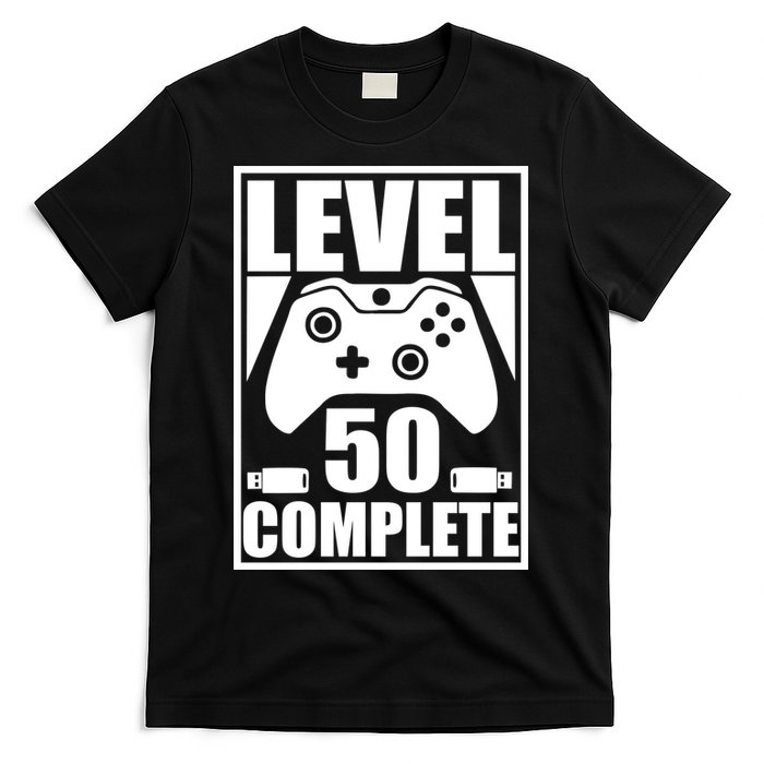 Level 50 Complete Video Gamer 50th Birthday T-Shirt