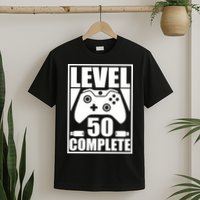 Level 50 Complete Video Gamer 50th Birthday T-Shirt