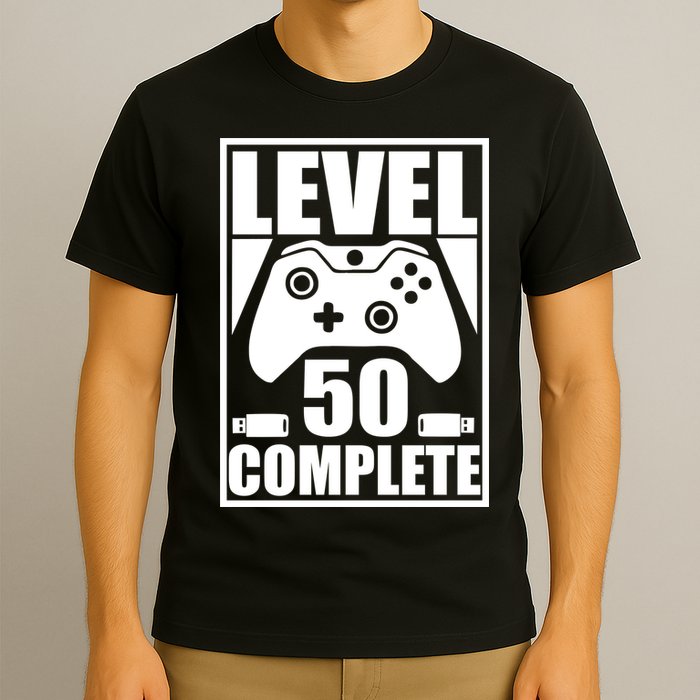 Level 50 Complete Video Gamer 50th Birthday T-Shirt