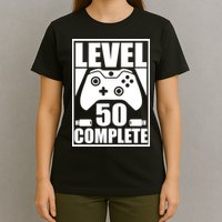 Level 50 Complete Video Gamer 50th Birthday T-Shirt