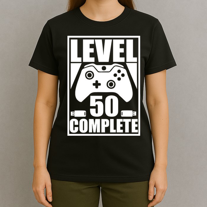 Level 50 Complete Video Gamer 50th Birthday T-Shirt