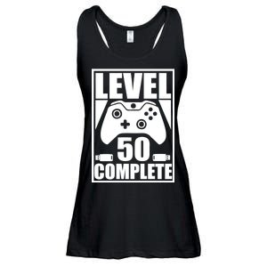 Level 50 Complete Video Gamer 50th Birthday Ladies Essential Flowy Tank