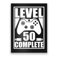 Level 50 Complete Video Gamer 50th Birthday Poster