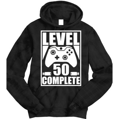 Level 50 Complete Video Gamer 50th Birthday Tie Dye Hoodie