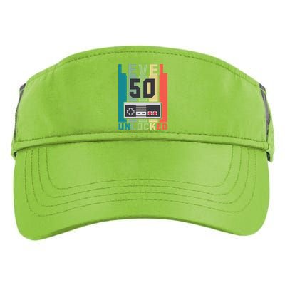 Level 50 Unlocked Funny Retro Gamer Birthday Adult Drive Performance Visor