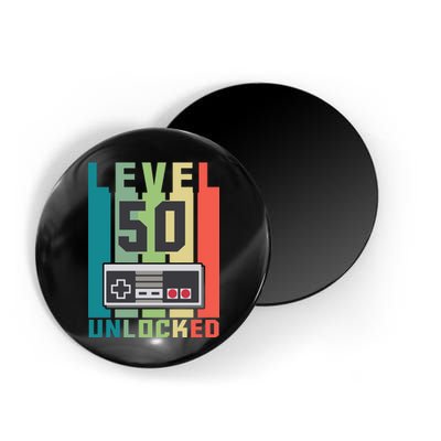 Level 50 Unlocked Funny Retro Gamer Birthday Magnet