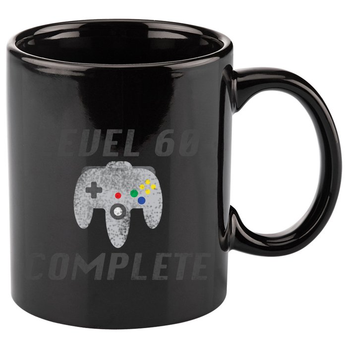Level 60 Complete 60th Birthday 11oz C Handle Ceramic Mug