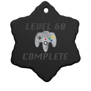 Level 60 Complete 60th Birthday Ceramic Star Ornament