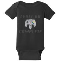 Level 60 Complete 60th Birthday Baby Bodysuit