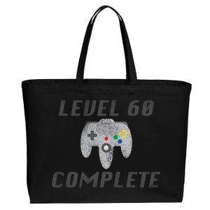 Level 60 Complete 60th Birthday Cotton Canvas Jumbo Tote