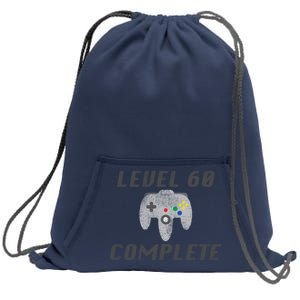 Level 60 Complete 60th Birthday Sweatshirt Cinch Pack Bag