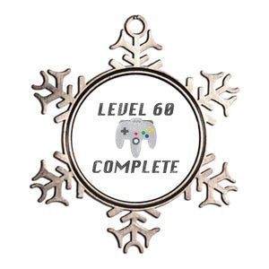 Level 60 Complete 60th Birthday Metallic Star Ornament