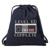 Level 60 Complete Retro Gamer 60th Birthday Drawstring Bag