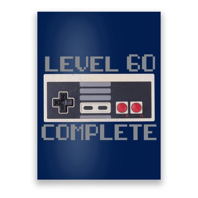 Level 60 Complete Retro Gamer 60th Birthday Poster