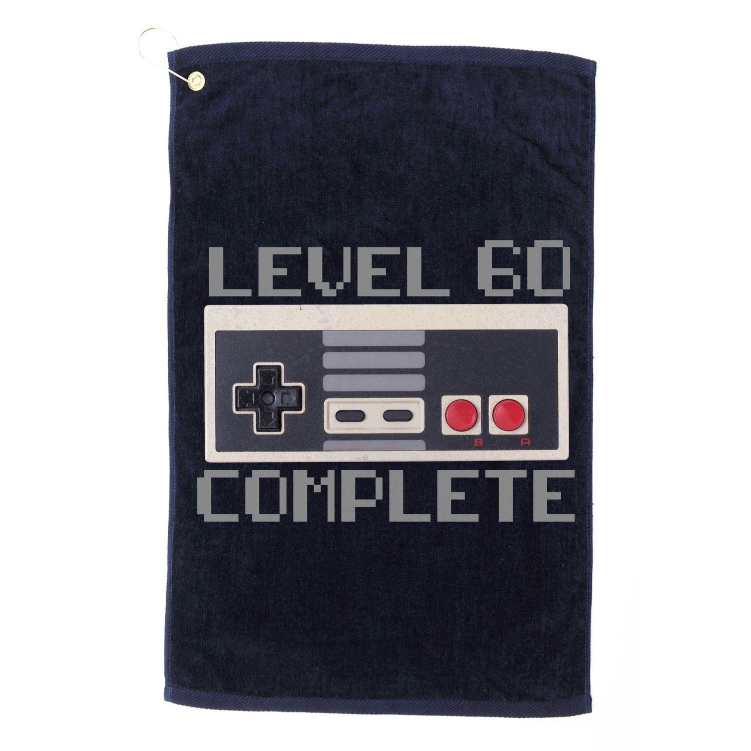 Level 60 Complete Retro Gamer 60th Birthday Golf Towel