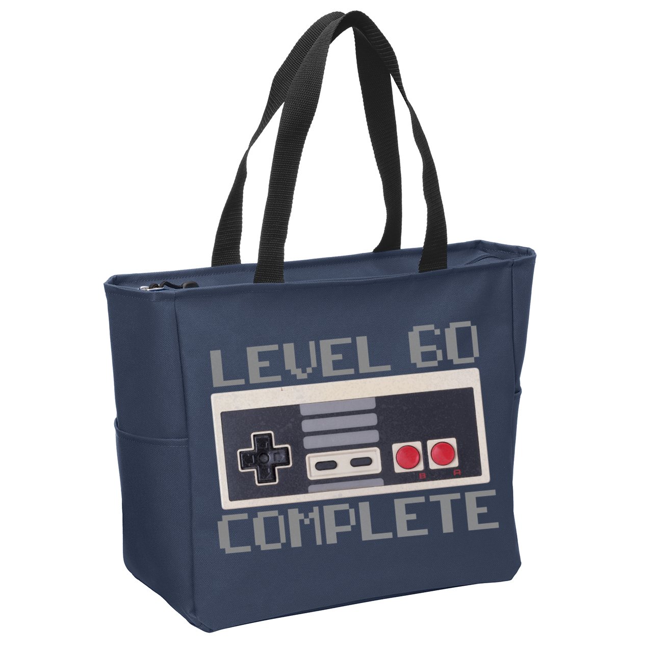 Level 60 Complete Retro Gamer 60th Birthday Zip Tote Bag