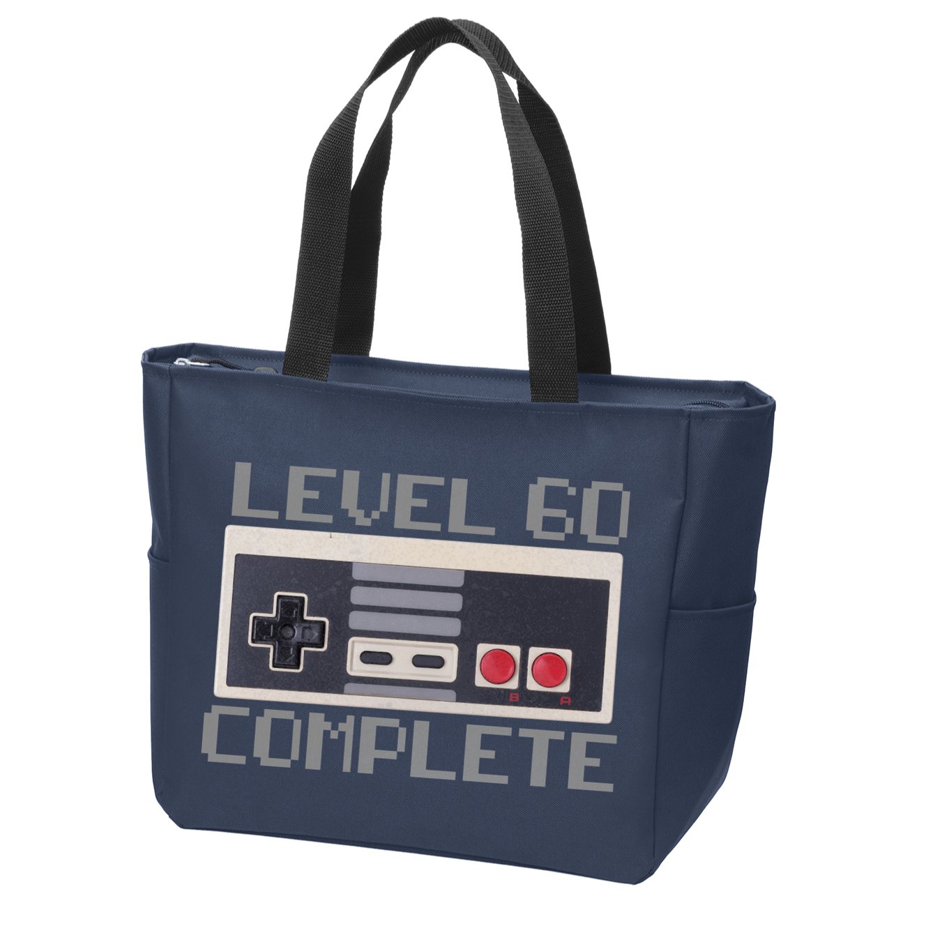 Level 60 Complete Retro Gamer 60th Birthday Zip Tote Bag