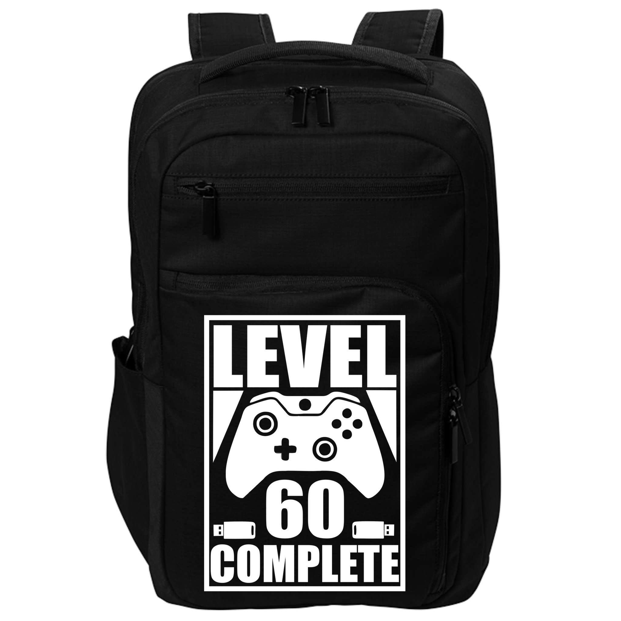 Level 60 Complete Video Gamer 60th Birthday Impact Tech Backpack
