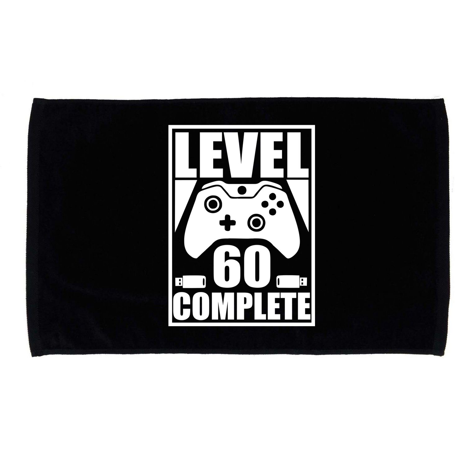 Level 60 Complete Video Gamer 60th Birthday Microfiber Hand Towel