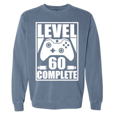 Level 60 Complete Video Gamer 60th Birthday Garment-Dyed Sweatshirt