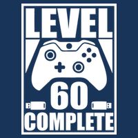 Level 60 Complete Video Gamer 60th Birthday 7 Panel Mesh Trucker Snapback Hat