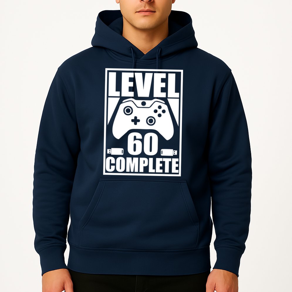 Level 60 Complete Video Gamer 60th Birthday Hoodie