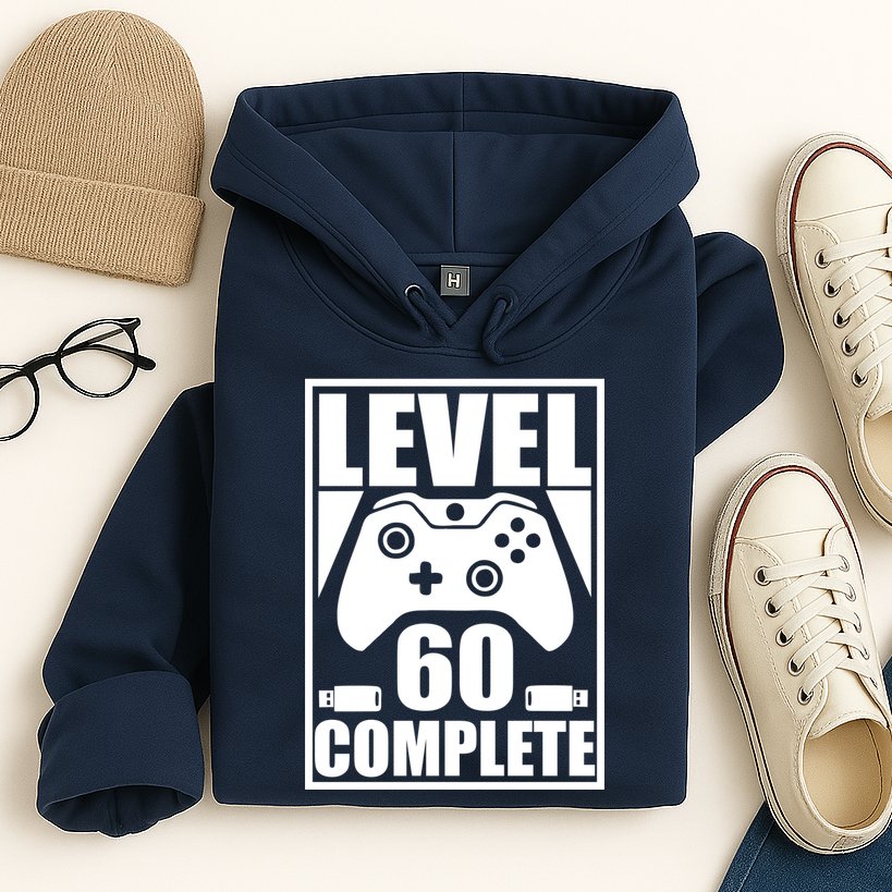 Level 60 Complete Video Gamer 60th Birthday Hoodie
