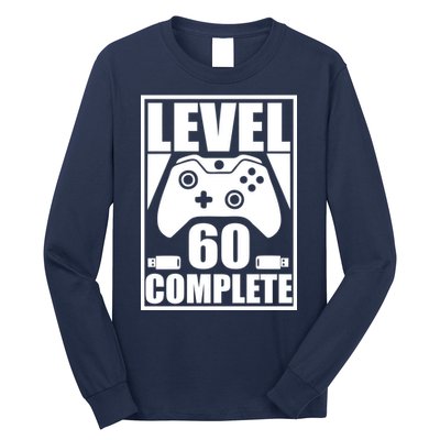 Level 60 Complete Video Gamer 60th Birthday Long Sleeve Shirt