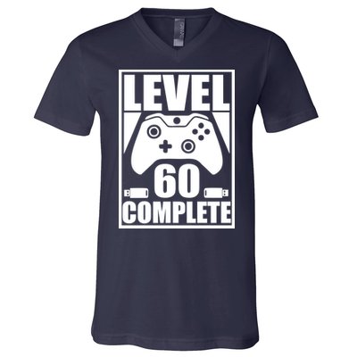 Level 60 Complete Video Gamer 60th Birthday V-Neck T-Shirt