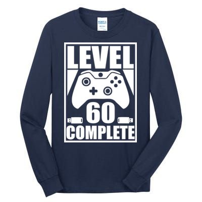 Level 60 Complete Video Gamer 60th Birthday Tall Long Sleeve T-Shirt