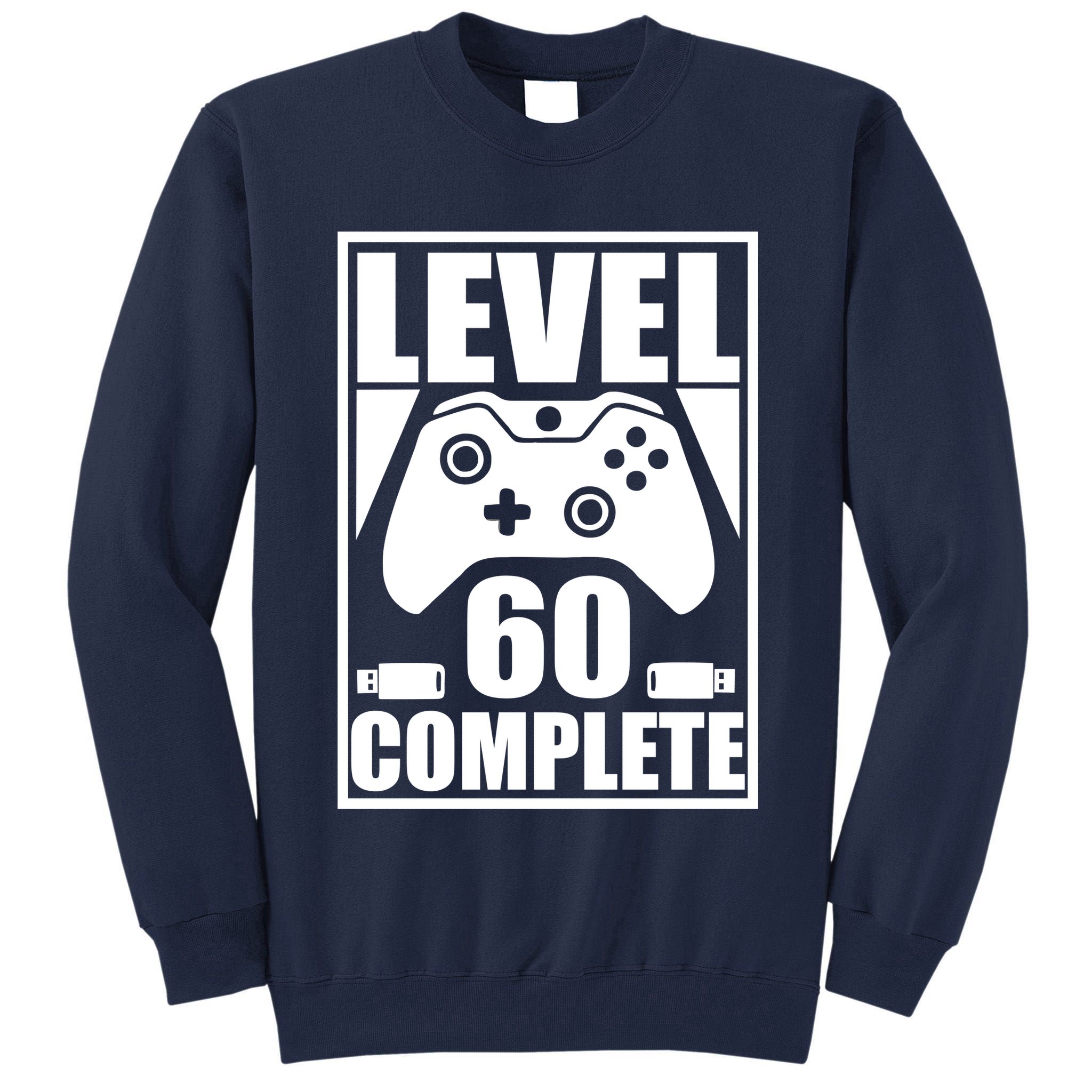 Level 60 Complete Video Gamer 60th Birthday Tall Sweatshirt