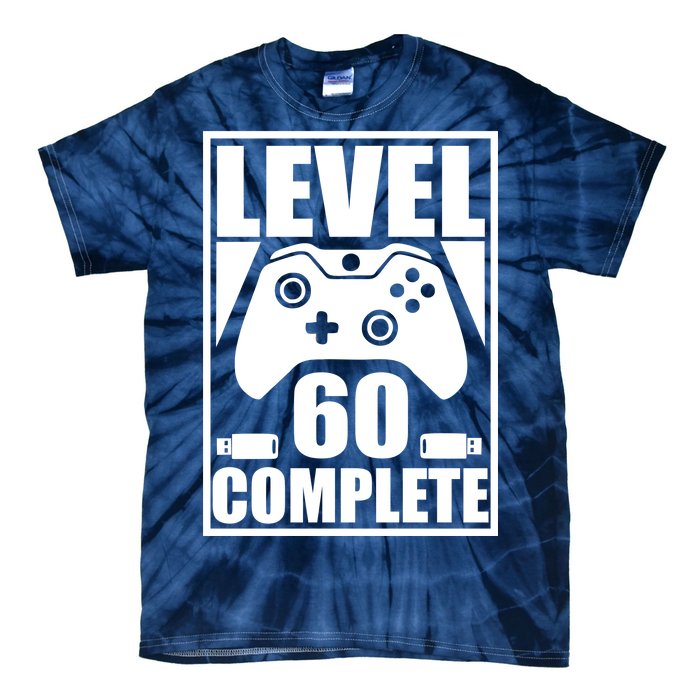 Level 60 Complete Video Gamer 60th Birthday Tie-Dye T-Shirt