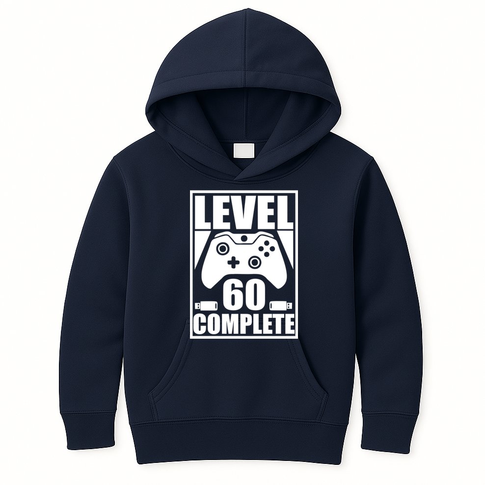 Level 60 Complete Video Gamer 60th Birthday Kids Hoodie